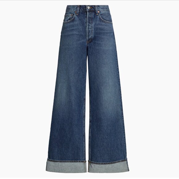 Agolde Denim - Agolde Wide-Leg Cuffed Jeans
